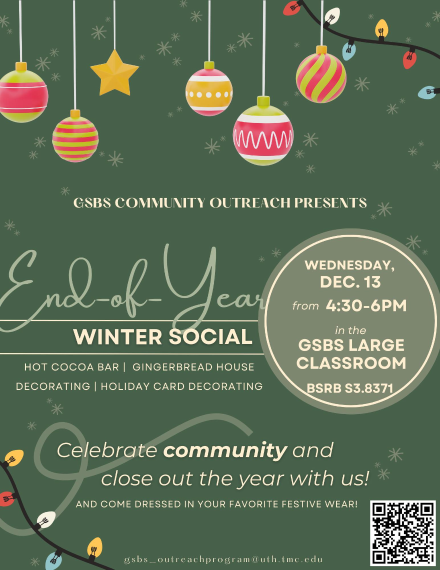 GSBS Community Outreach hosts Winter Social